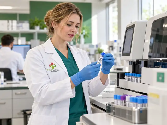Profesional de laboratorio junto a equipos de análisis